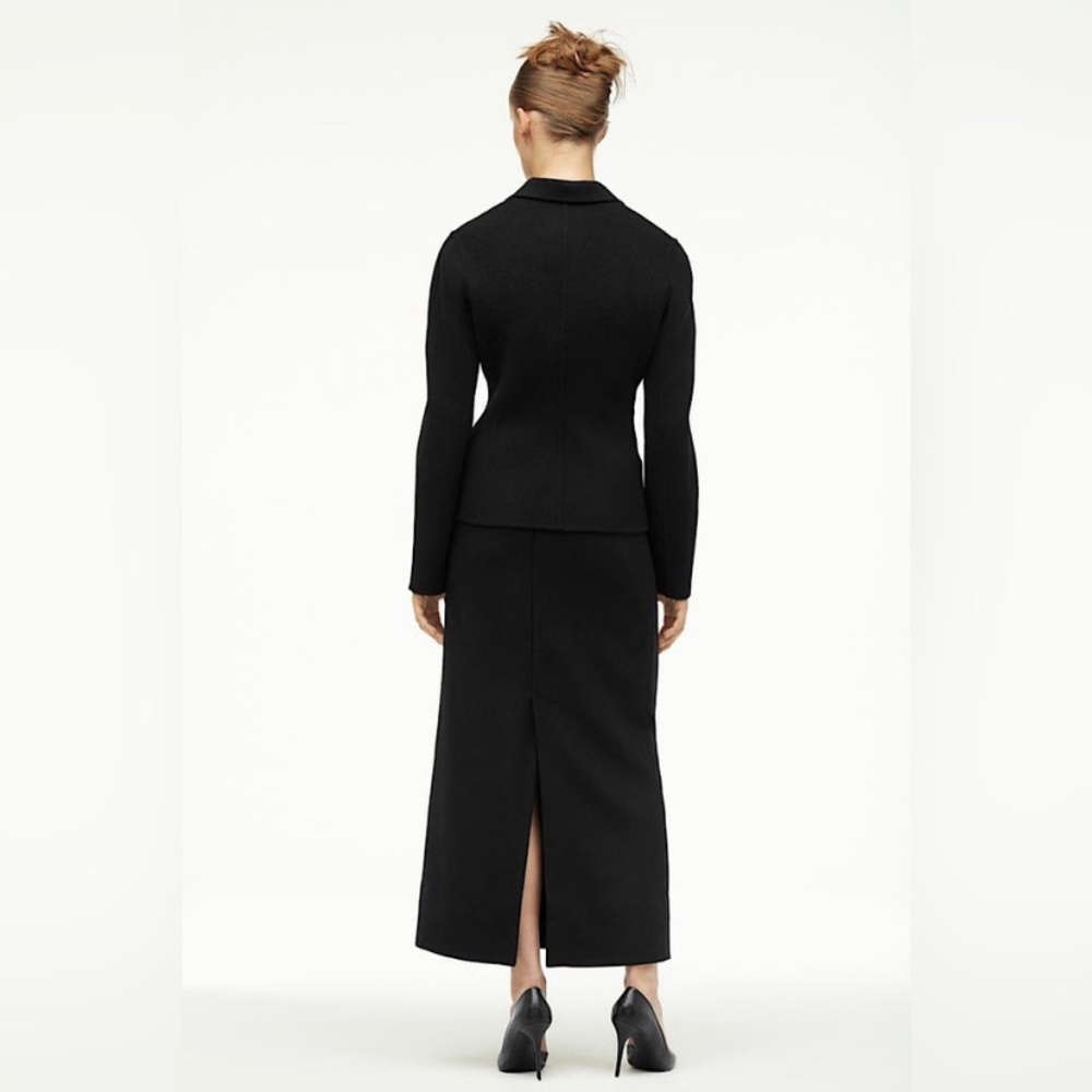 ZARA WOOL HIGH WAISTED MIDI PENCIL SKIRT ELEGANT CHIC Black M - Picture 5 of 15